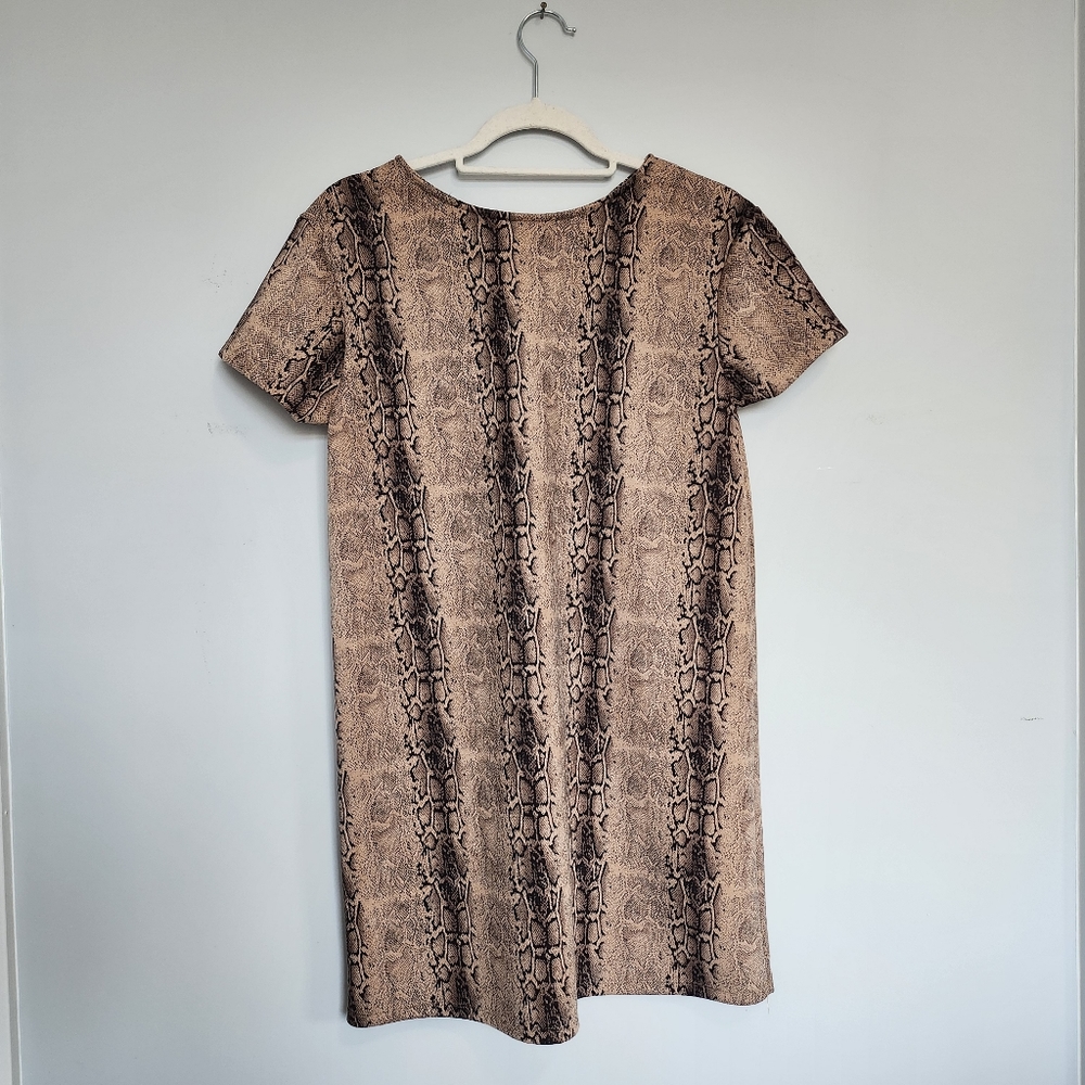 She & Sky, velvety soft, leopard, shift dress, small, NWOT